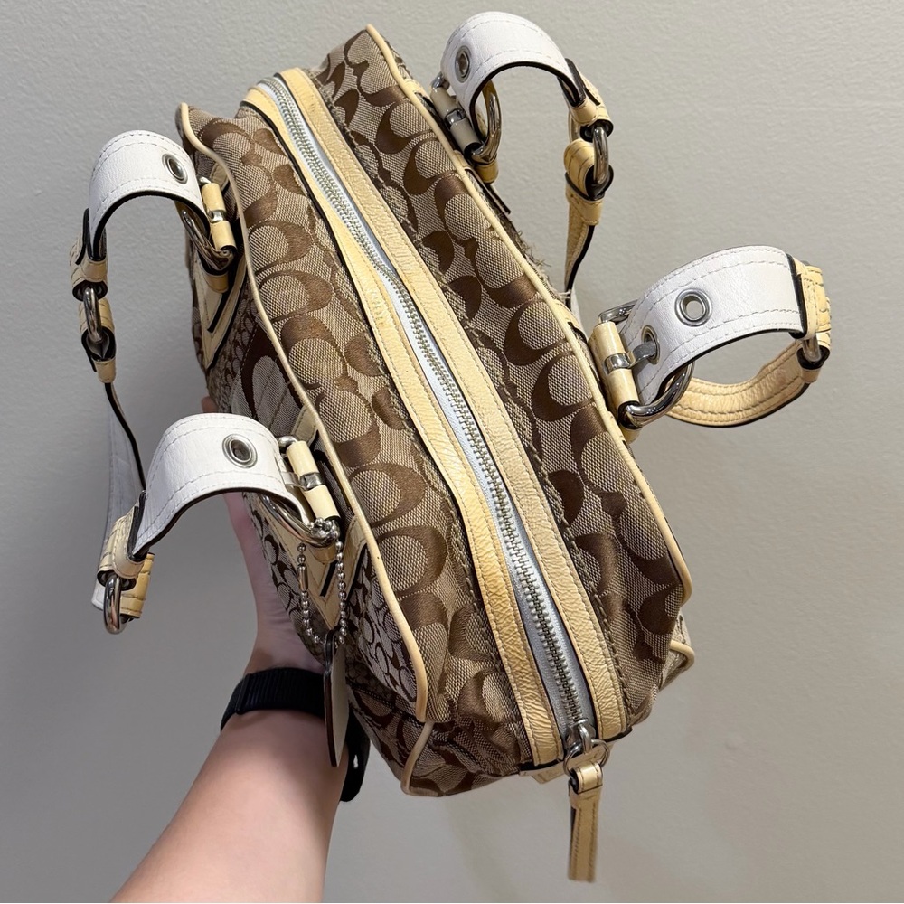 Coach Vintage Monogram Patchwork Boston Signature… - image 11